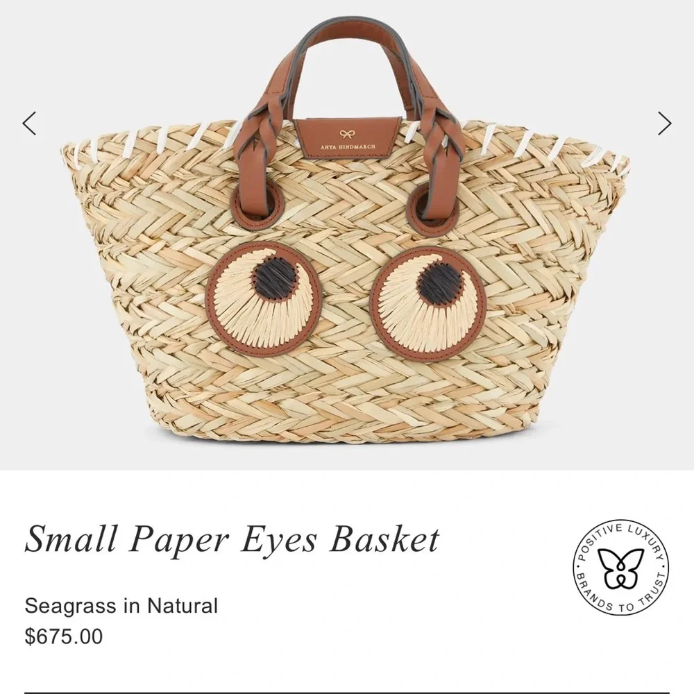 Anya Hindmarch small paper eyes basket bag - Picture 1 of 13